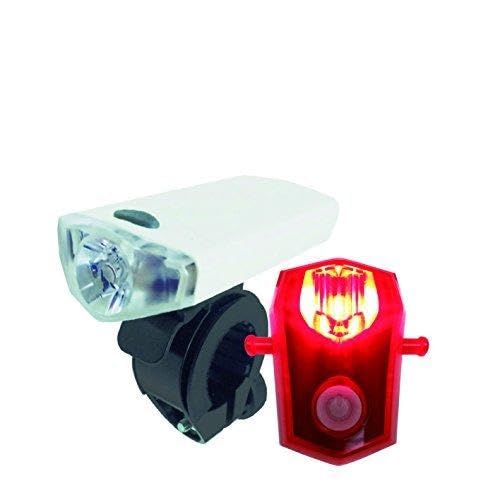 yalumi High Power NOVA-S LED Headlight and Baran Bright Tail Light, Advanced Optical Quality, Long Battery Life, 1W 120 lumens, AAA Batteries Included …