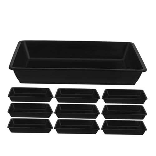lurrose 10個 正方形プラスチック製鉢受け皿 耐久性ある排水トレイ 室内用植物鉢底保護 家菜園やガーデニングに