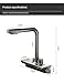 IsolaY Pull Out Kitchen Faucet Rain Faucet Single Hole Faucet Kitchen Digital Display Hot Cold Water Tap Kitchen Sink Tools,Gun Grey,1