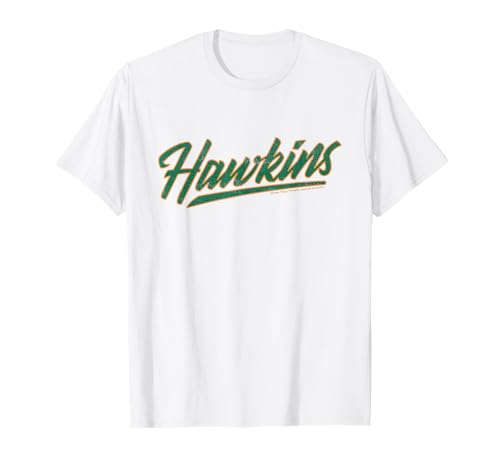 Image of Stranger Things Hawkins Retro 80s Sports Text T-Shirt