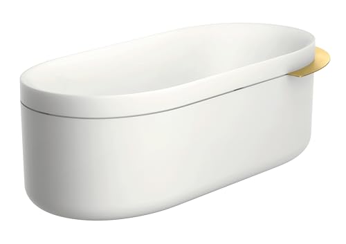 hansgrohe AXOR Suite bañera, independiente, 1900x850x630mm, SolidSurface, 2 plazas, 190 litros, 42005, Color: Óptica de oro pulido