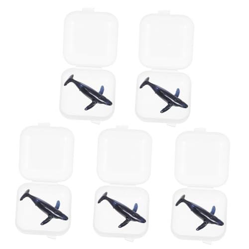 Anneome 5Pcs Mini Whale Models for Epoxy Crafting Silicone Filling for Ocean Landscape Decor for Beginners and Professionals Easy to Clean and Store