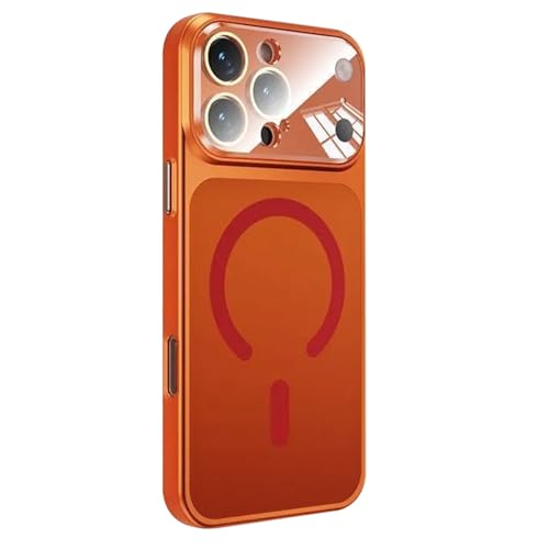 Coque mate iPhone 17 Pro au design minimaliste et finition premium orange
