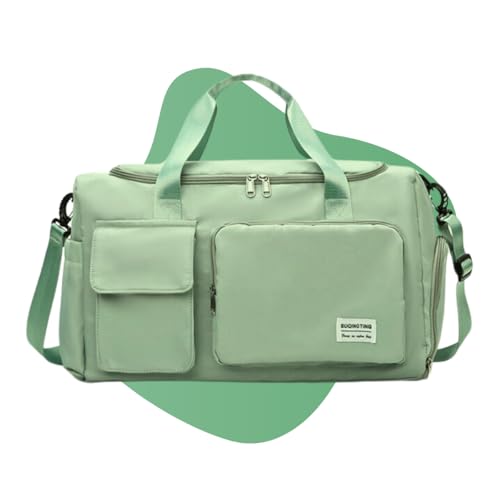 Bolsa Transversal Feminina Multiuso - Para Academia Treino Viagens Uso Diário Estilo Casual (VERDE CLARO)