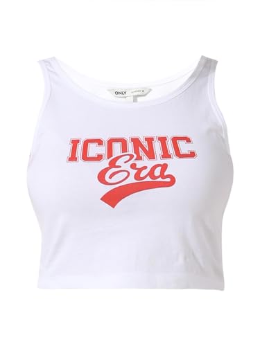 Image of ONLY Women's Cotton Letter Print Regular Fit T-Shirt