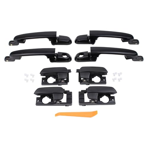 DriveFix Front Rear Interior and Exterior Door Handles Kit for Hyundai Accent 2006-2011 Left Driver and Right Passenger Side