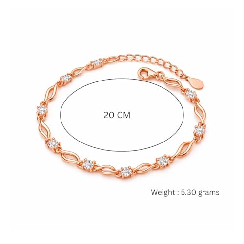 Image of Nilu's Collection Glam up Your Look with Stylish 925 Silver-Plated Copper Bracelet for Women and Girls