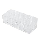 Xiuganpo Acryl-Lippenstifthalter-Organizer mit 10 Fächern, Stauraum für Kosmetikständer, Transparentes Regal für den Heimgebrauch und Kosmetikgeschäft, Langlebig und Fest, 6,8 X 2,7 X 2 Zoll