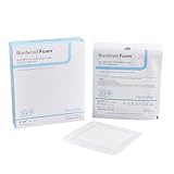 DermaRite's BorderedFoam - Waterproof Bordered Foam Island Dressing for Advanced Wound Care, Highly Absorbent - 6 in. x 6 in., 1 Count, 10 Packs, 10 Total
