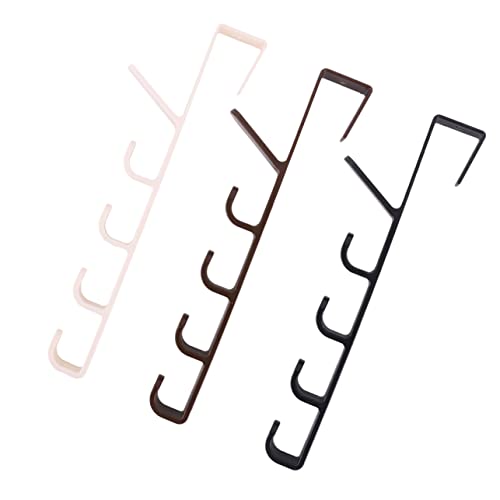 BELLIFFY 3pcs Over The Door Hanger Wall Mounted Clothes Mount Clothing Coat Rack Hook Hanger Wall Mount Coat Rack Over Door Towel Hook 5 Hook Wall Coat Hangers Over The Door Hook