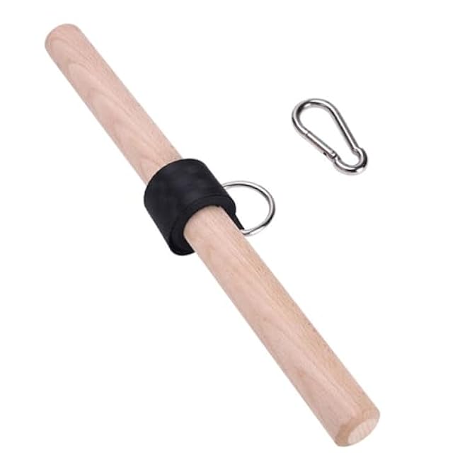 Forearm Strengthener, Wrist Roller Hand Grip Exerciser with Beech Handle for Workout Fitness Strength Training