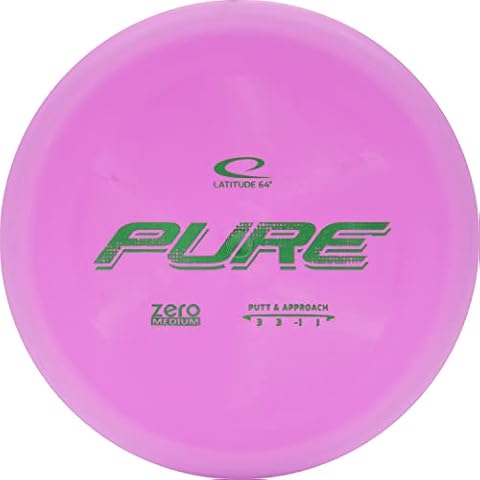 Latitude 64 Zero Medium Pure Disc Golf Putter | Frisbee Golf Putt and Approach Disc | Stamp Color Will Vary (Pink) Cover