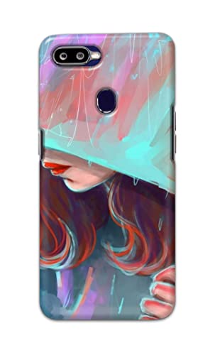 Image of PRINTFIDAA Pretty Woman Under The Umbrella Painting Printed Designer Hard Case for Oppo F9 / Oppo F9 Pro /Realme 2 Pro /Realme U1, RMX1801, RMX1807 Back Cover -(e) RPM1007
