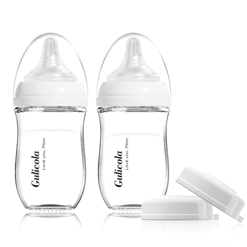 Gulicola Natural Glass Baby Bottle for...