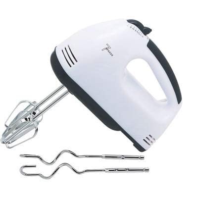 HNO-SALES -Scarlet Egg Beater-Electric Hand Mixer, 260w High Speed Hand Blender with Chrome Beater- Egg Beater for Cake-7 Speed Control and 2 Stainless Steel Beaters,2 Dough Hooks