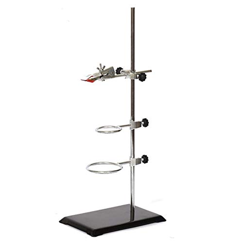 Support de Support en MéTal de Qualité Laboratoire, Pince de Burette DoubléE de LièGe avec 2 Anneaux de Cornue (2 Pouces, 3 Pouces de DiamèTre)