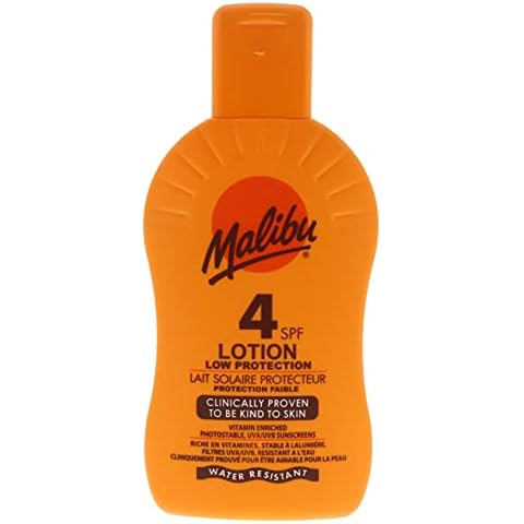 Malibu Sun SPF 4 Lotion, Low Protection Sun Cream, Water Resistant, Vitamin Enriched, 200ml Cover