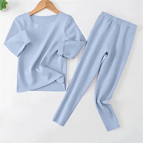 Toddler Boys Girls Soft Cotton 𝐒lee𝐩wear Set Kids Long Sleeve 𝐏a𝐣amas with Leggings Long Johns Thermal Underwear Set4