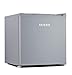 SEVERIN KB 8874 Mini frigo 46 L con congelatore, Frigorifero estremamente silenzioso con scomparti e portabottiglie, Frigorifero piccolo con illuminazione LED, Classe F, Argento