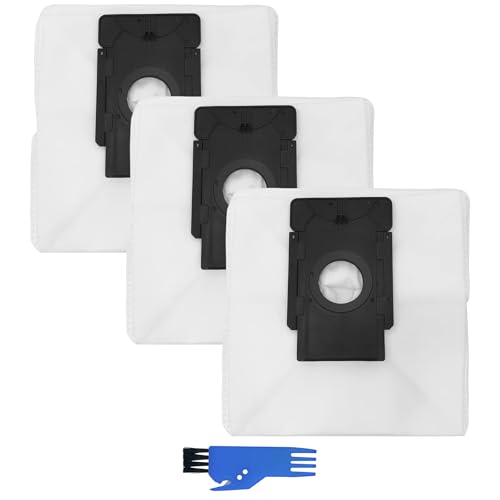 Replacement Dust Bags Compatible with Verefa L11 Pro, 360 S8 Plus, TP-Link Tapo RV30 Plus, Tapo RV10 Plus Robot Vacuum Cleaner 4L Capacity (3Pack)
