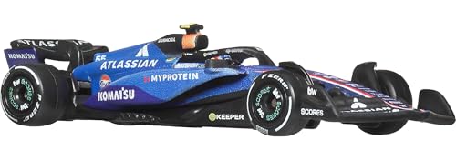 Image of Hot Wheels 1:64 Scale Premium Race Team Williams - Driver 1 Die-Cast Formula 1 Collectible Toy Race Car with Real Riders Tires & Metal /Metal Body & Chassis