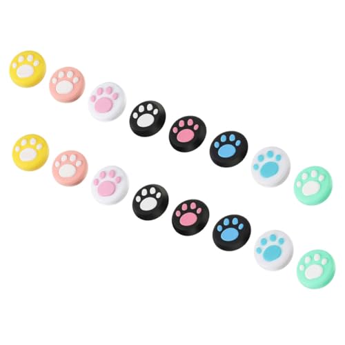Yardenfun Lot De 16 Capuchons De PoignéE De Joystick En Silicone Motif Patte AntidéRapants Pour Manette Protection Confortable Et Facile À Installer