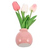 ULTECHNOVO 模擬フラワーアレンジメント ホームスピンドル ケーキ型 鉢植えの花の飾り シックな造花 ヴィンテージ家の装飾 シックなテーブルセンターピース 造花のセンターピース シルクフラワー