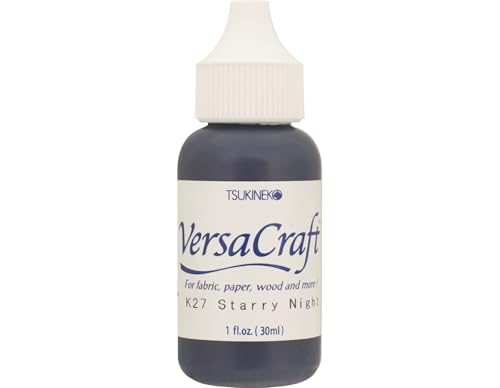Tinta VERSACRAFT para textil color negro Starry Night recarga 30ml. Bote cánula