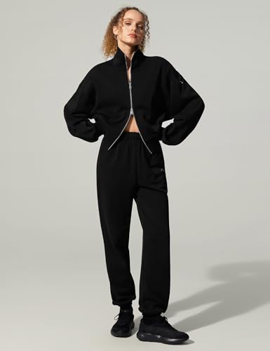 LilySilk Womens Silk Terry Sweatshirt Ladies Zip-up Light Jacket with Stand Collar and Drop Shoulder for Casual or Sports3