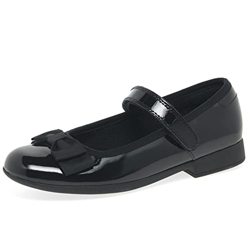 Clarks Girl's Scala Tap K Ballet Flats, Black Black Pat Black Pat, 1.5 UK Wide