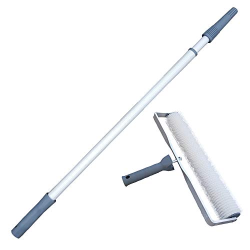 Entlüftungsroller Stachelwalze Entlüftungswalze Igelwalze Betonentlüfterrolle 40cm + Teleskopstiel