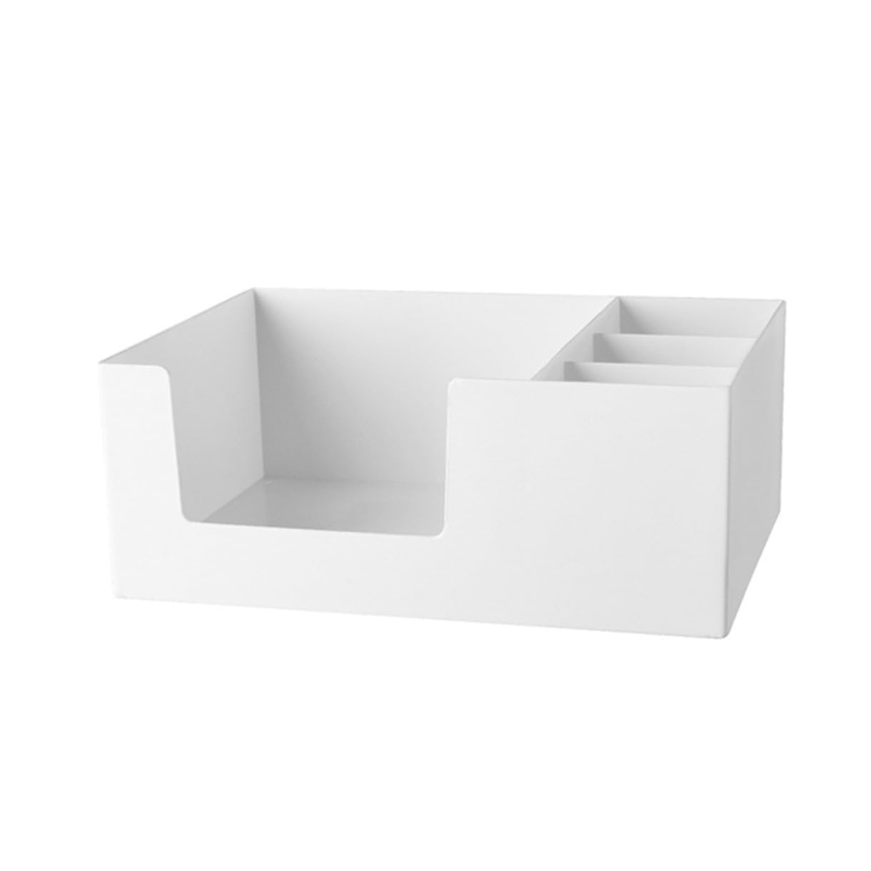 OSALADI Supporto Monitor Cassetto in Plastico Bianco per Ufficio | Contenitore Classificato per Cancelleria e Oggetti Vari, Decorazioni Scuola, Accessori Scrivania per Studenti