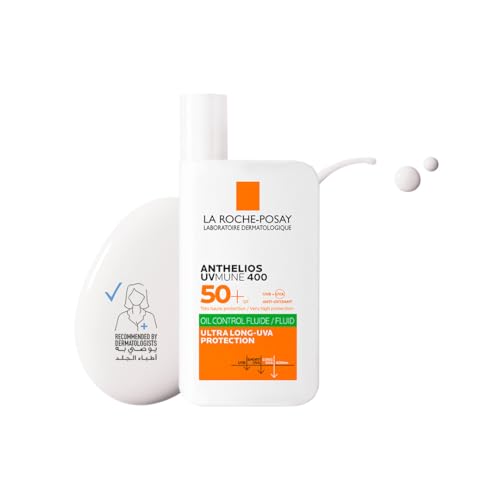 La Roche-Posay Anthelios UVMune 400 Oil Control Invisible Fluid Sunscreen SPF 50+ for Oily Skin 50ml