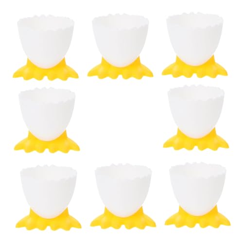 FUNOMOCYA 8pcs Children's Tableware Egg Holders Egg Cups Decorative Egg Cup Kitchen Egg Organizer Egg Cup for Kitchen Soft Boiled Eggs Holder Egg Display Cups Egg Serving Cup Easter Egg Cup