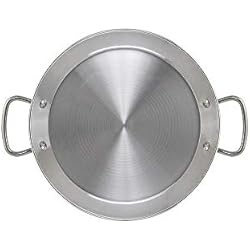 Paellera Inox Con Fondo Termodifusor Metaltex - Paellera INDUCCION Acero Inoxidable 3 Raciones (28 cm)