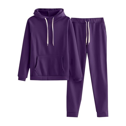 Nantdog Lightning+Deals of Today Prime Lighting Jogger Sets for Women 2 Piece Lounge Sets Fall Sweatshirt Outfits Matching Sweatsuits Two Piece Hoodie My+Orders Black