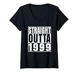 Photo Gallery donna straight outta 1999 24 years old gifts vintage 24th birthday maglietta con collo a v Photo Gallery donna straight outta 1999 24 years old gifts vintage 24th birthday maglietta con collo a v
