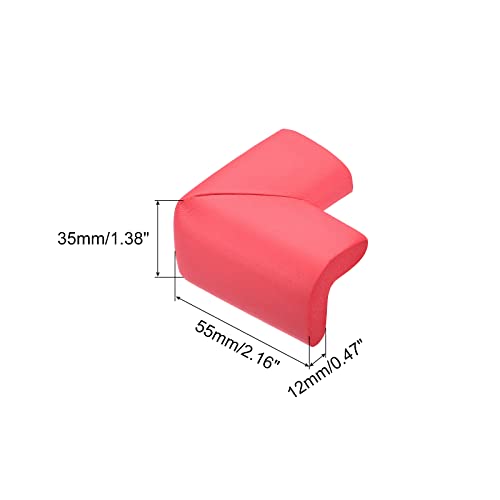 Image of uxcell Corner Guards Edge Protectors, 4Pack Foam Safety Bumper L Shape, 55mm /2.16 inch(L) for Furniture Corner Table Edge Guard, Red