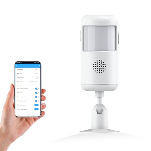 WiFi Infrared Motion Sensor Alarm, Phone and Text Notifications(Value-Added Service),