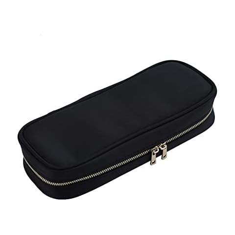 Professional Cosmetic Case-Makeup Brush Holder Organizer-Travelling Makeup Artist Case with Zipper-Waterproof Material & Multi functional Cosmetic Bag Makeup Handbag for Travel &Home Gift (Black) Cover
