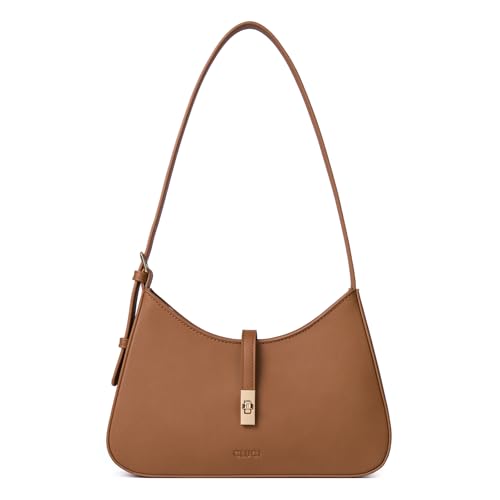 CLUCI Shoulder Bag for Women, Purses for Women, Handbag Hobo Bags Vegan Leather Crossbody Purse with Adjustable Strap Brown