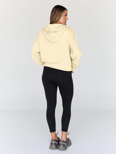 Image of Trendy Queen Womens Zip Up Hoodies Cropped Jackets Fall Outfits 2026 | lightweight comfort material, slouchy drop shoulder, casual travel winter clothes with pockets, airport workout athletic