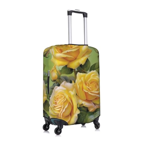 Yellow Rose Printed Luggage Cover Elastic, Washable, Universal Fit 18-32 Inch Travel Suitcase Cover Easy To Identify3
