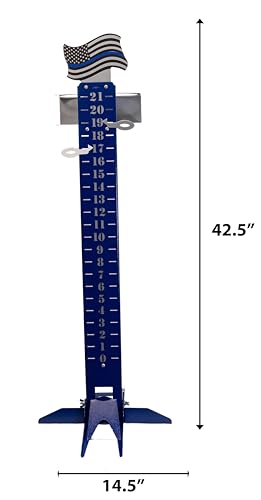 Marcador de césped de metal azul miniatura 4