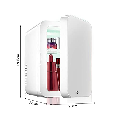 TWSOUL Make-up koelkast met led-spiegel, draagbare mini-koelkast, autokoelkast, led-make-upspiegel, cosmetica-vriezer voor slaapkamer, kantoor, auto (8 liter) - Afbeelding 6