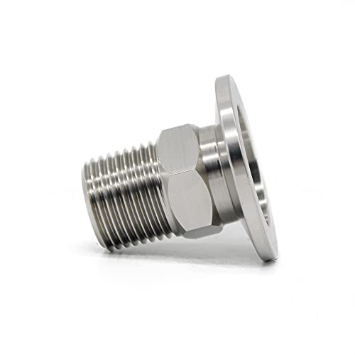 Image of SS304 KF25 NPT Male Adaptor thread 1 /2 inch NW25 KF Male coupling ISO-KF25 X NPT 1 /2 inch