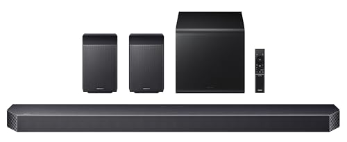 Image of Samsung 580 W True 9.1.4 ch Full Surround Soundbar with Wireless Dolby Atmos | Center-Up-Side-Front Wide-Firing Speakers | Alexa | Wi-Fi | HDMI ARC | Optical in | Bluetooth (HW-Q930F /XL, Titan Black)