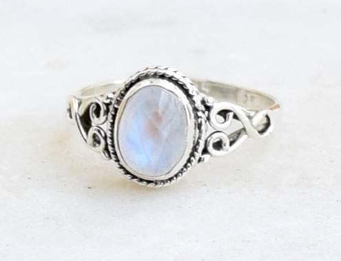 Avicrafts Rainbow Moonstone Ring 925 Sterling Silver Statement Ring For Women Handmade Rings Gemstone Christmas Promise Ring Size Us 5 Gift For Her thumb #6
