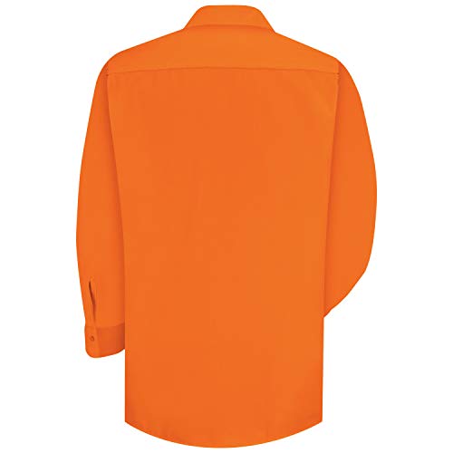 Image of Red Kap Men's Long Sleeve Industrial Work Shirt | Moisture Wicking Button Up, Wrinkle Resistance Fights Fading & Stains