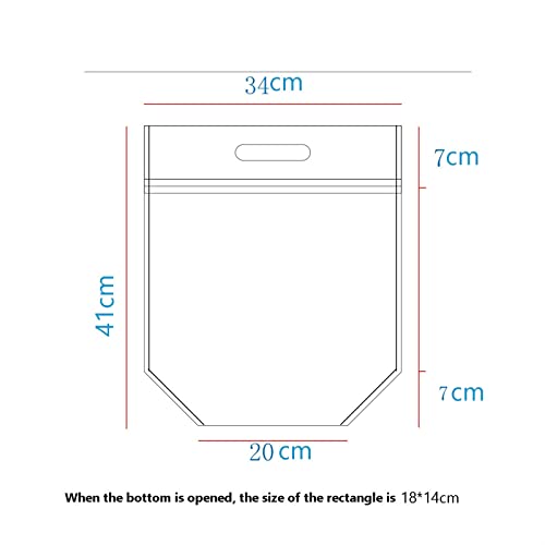 VOLWCO 5pcs Insulated Lunch Bag with Zip Lock & Handle Stand Up Insulation Bags Reusable Thermal Box Liners Open Top Metalized Box Liners Lunch Food Box Thermal Shipping Bags (Size : 34X41X14cm)